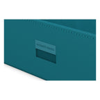 Ultimate Guard Arkhive 800+ XenoSkin in Petrolblau, Nahaufnahme der strukturierten Oberfläche und Logo.