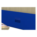 Blaue Ultimate Guard Arkhive 800+ Box, gefüllt mit Karten, Nahaufnahme der Textur und Logo.
