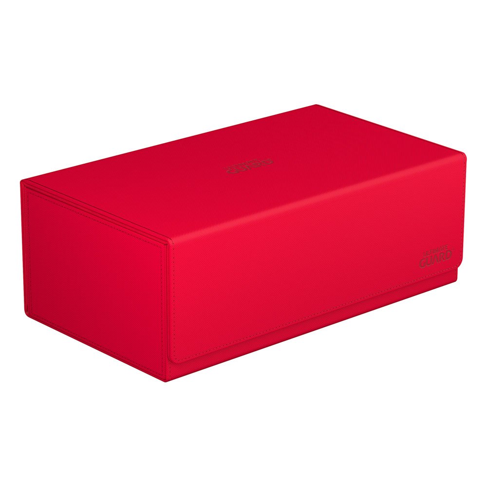 Rote Ultimate Guard Arkhive 800+ XenoSkin Box für Kartenaufbewahrung.