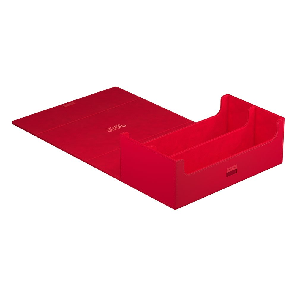 Rote Ultimate Guard Arkhive 800+ XenoSkin Box, geöffnet, für 800+ Karten.