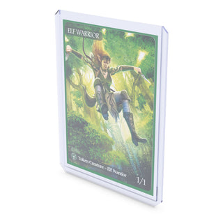 Ultimate Guard Card Covers Toploading 35 pt, transparent, 25er-Pack, mit Karte im Inneren.