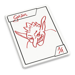 Ultimate Guard Multi Tokens Karte mit rotem Goblin-Design und Platz zum Beschriften.