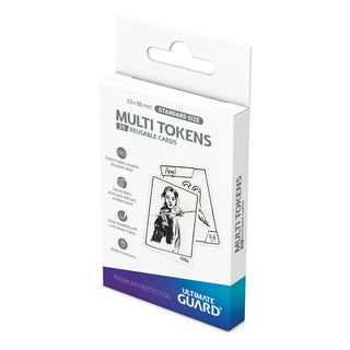 Ultimate Guard Multi Tokens 25er-Pack, wiederverwendbare Karten, Standardgröße, ideal für Spielmarker und Notizen.
