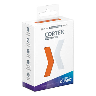 Ultimate Guard Cortex Sleeves, 100 Stück, Standardgröße, Orange, Verpackungsvorderseite.