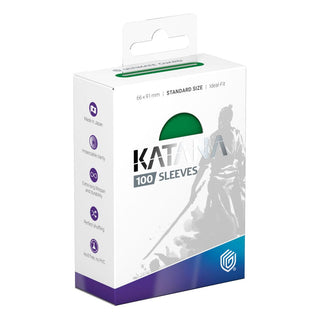 Ultimate Guard Katana Sleeves Jade Garden, 100er Packung, Standardgröße, Schachtel mit Samurai-Design.