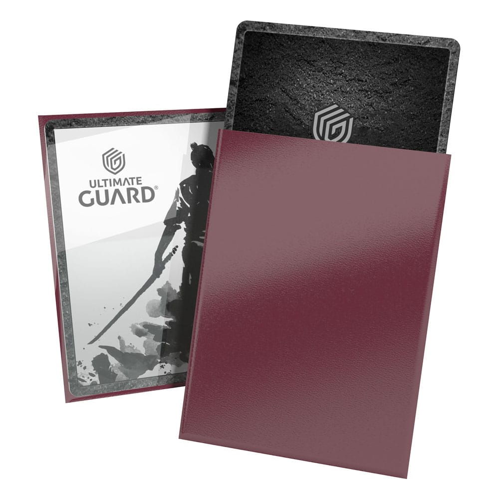 Ultimate Guard Katana Sleeves in Radiant Plum, Kartenhüllen mit Samurai-Motiv, Standardgröße, 100 Stück.
