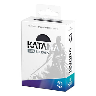 Ultimate Guard Katana Sleeves, Standardgröße, Obsidian Shard, 100er-Packung, Kartenhüllen, Samurai-Design.