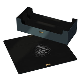 Ultimate Guard Arkhive 1000+ Xenoskin Box, geöffnet, mit "Guild Summit"-Design für Magic: The Gathering Karten.