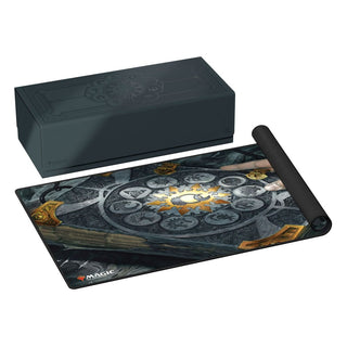 Ultimate Guard Arkhive 1000+ Xenoskin Box und Spielmatte mit Ravnica-Gildenmotiv.