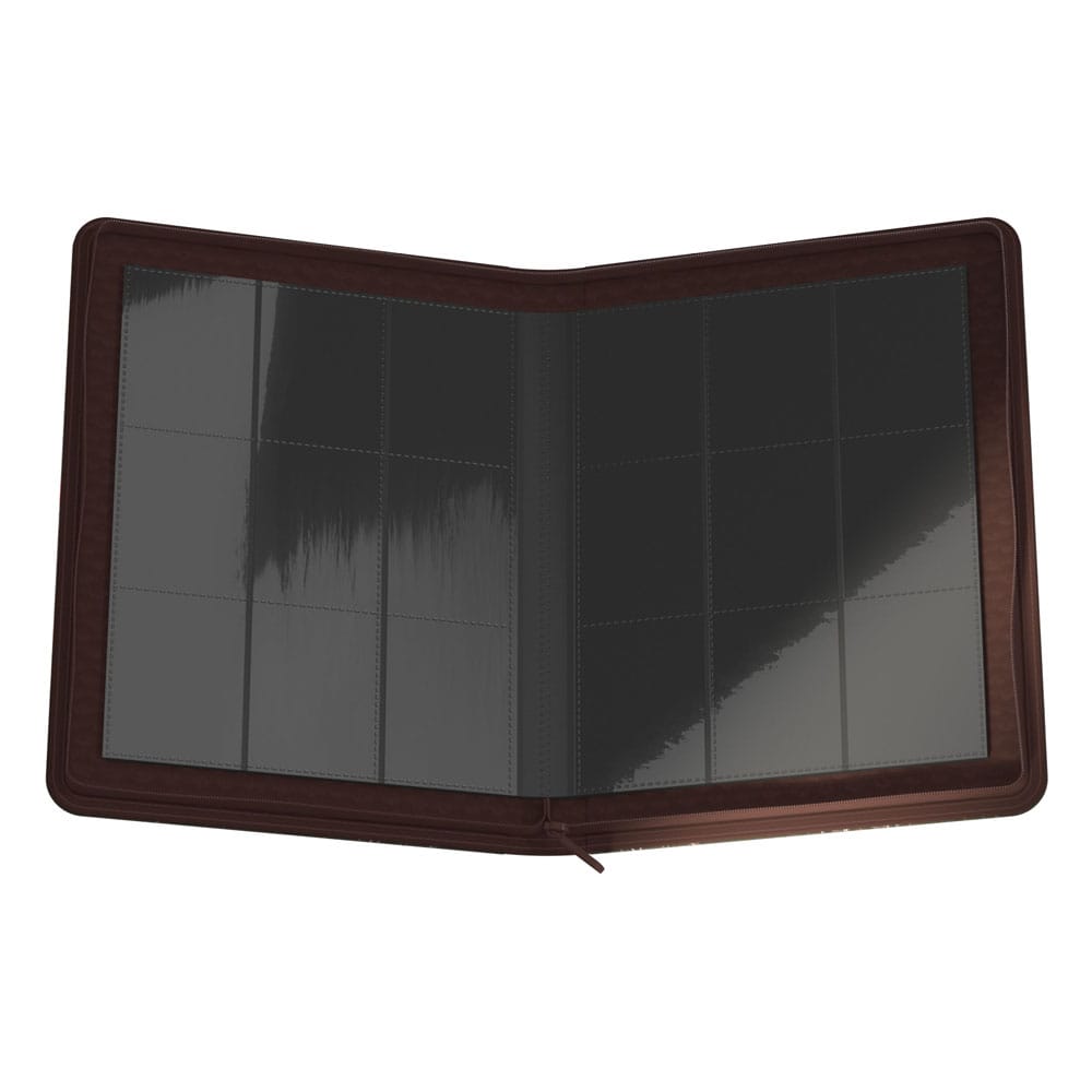 Offenes Ultimate Guard Zipfolio 360 Xenoskin Sammelordner für Magic: The Gathering Karten.