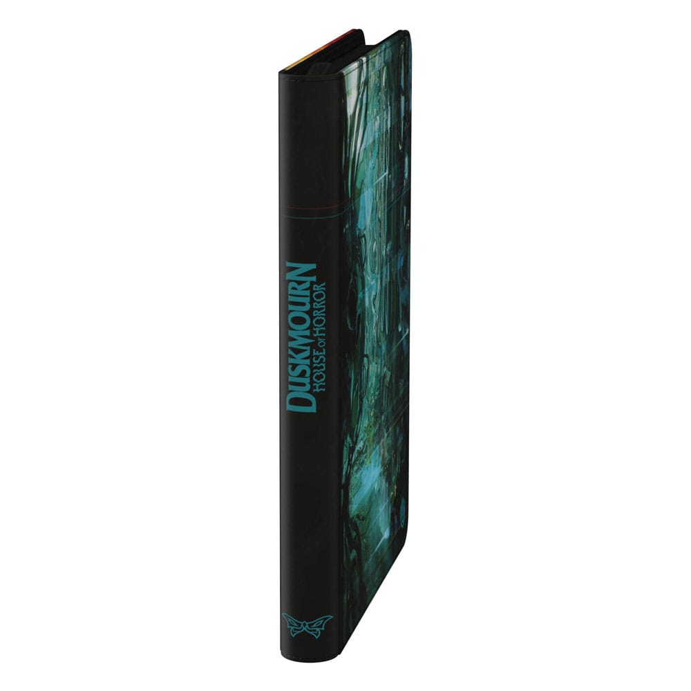 Ultimate Guard Zipfolio 360 Xenoskin "Duskmourn: House of Horror" mit gruseligem Design, seitliche Ansicht.