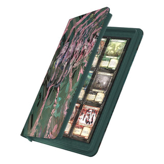Ultimate Guard Zipfolio 360 Xenoskin für Magic: The Gathering, geöffnet mit Karten, gruseliges Design.