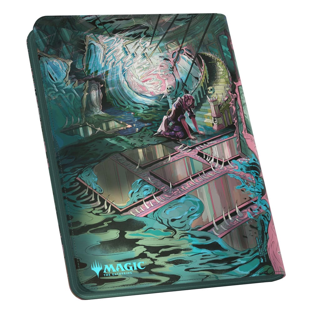 Ultimate Guard Zipfolio 360 Xenoskin mit gruseligem "Duskmourn: House of Horror" Design, Magic: The Gathering Thema.