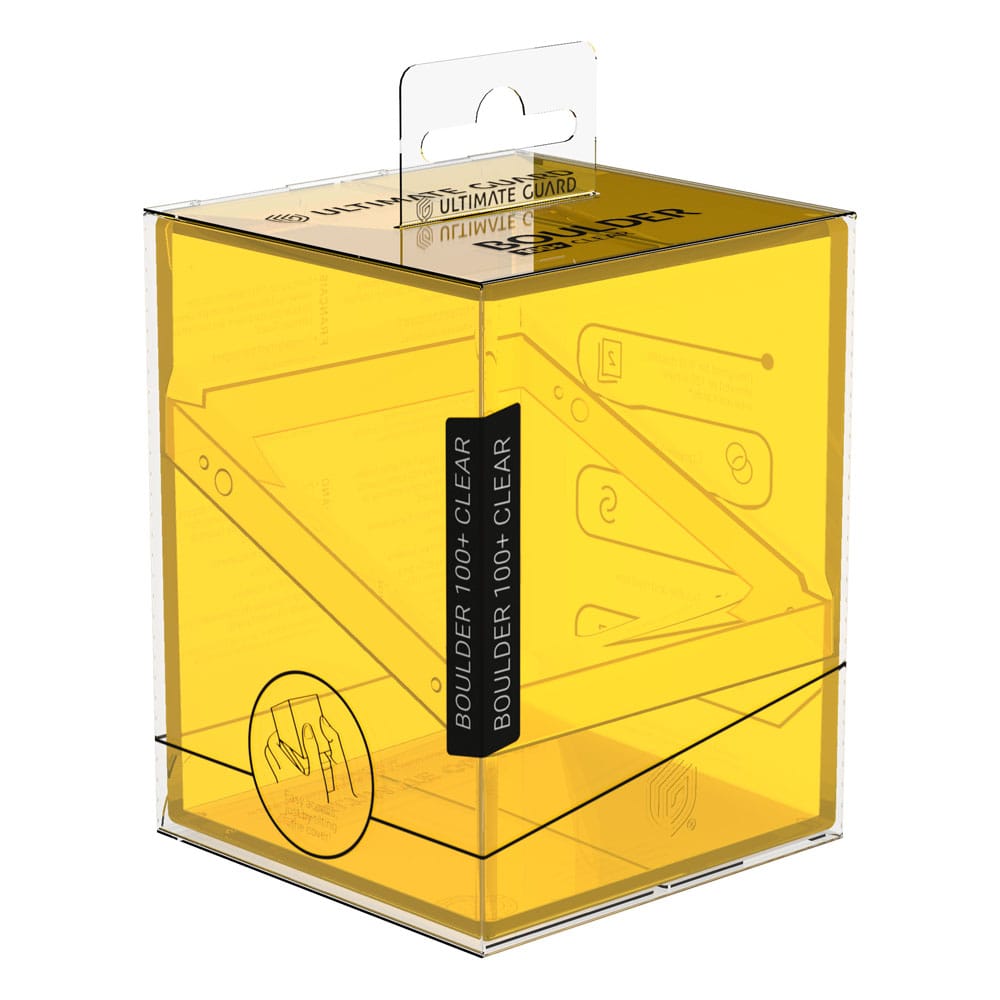 Ultimate Guard Boulder 100+ Clear Amber Deck-Box, transparent, für Kartenaufbewahrung.