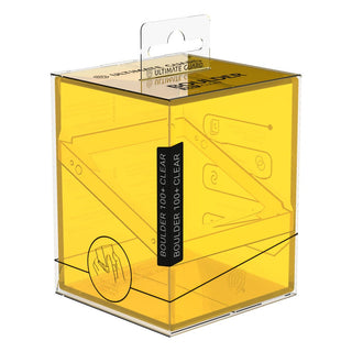 Ultimate Guard Boulder 100+ Clear Amber Deck-Box, transparent, für Kartenaufbewahrung.
