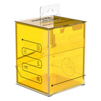 Ultimate Guard Boulder 100+ Clear Amber Deck-Box, transparent, gelb, für Kartenaufbewahrung.