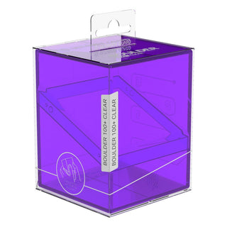 Ultimate Guard Boulder 100+ Clear Amethyst Deck-Box, transparent, lila, für Kartensammlung.