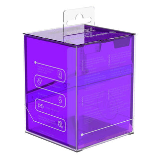 Ultimate Guard Boulder 100+ Clear Amethyst, transparente Kartenbox, lila Design, für 100 Karten, robust und modular.