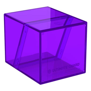 Transparente lila Deck-Box Ultimate Guard Boulder 100+ Clear Amethyst für Kartenaufbewahrung.
