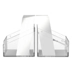 Transparente Ultimate Guard Boulder 100+ Deck-Box, geöffnet, zeigt Kartenaufbewahrung.