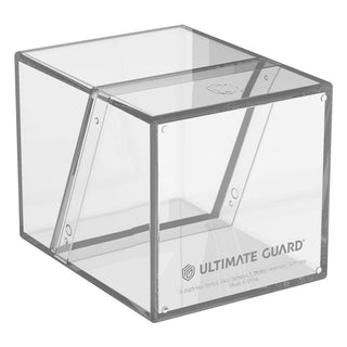 Transparente Ultimate Guard Boulder 100+ Deck-Box für Kartenaufbewahrung.