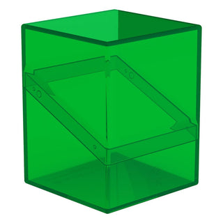 Transparente, smaragdgrüne Kartenbox "Ultimate Guard Boulder 100+" mit klarem Design für Kartendecks.