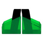 Transparente grüne Kartenbox Ultimate Guard Boulder 100+ Clear, geöffnet mit Karten sichtbar.