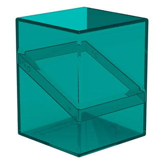 Transparente Deck-Box Ultimate Guard Boulder 100+ Clear in Malachite, ideal zur Kartensammlung.