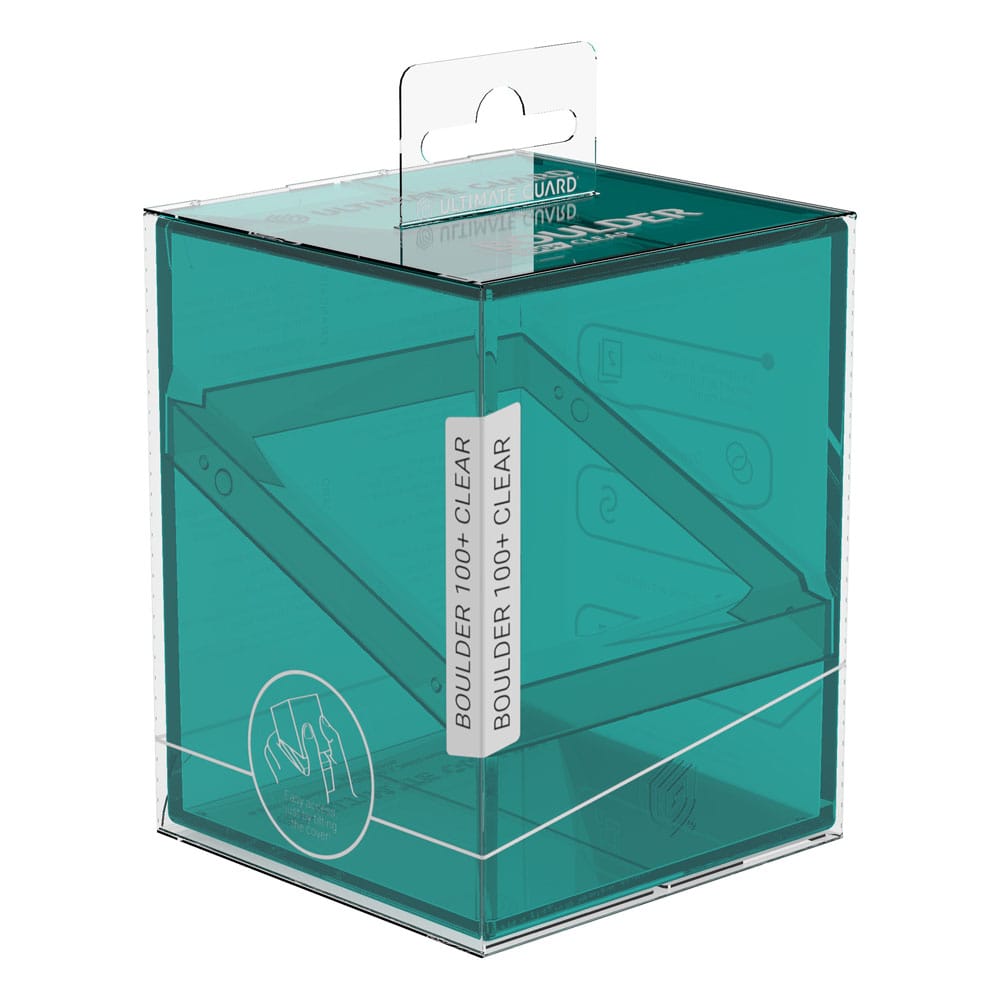 Ultimate Guard Boulder 100+ Clear Malachite Deck-Box, transparent, für Kartenaufbewahrung.