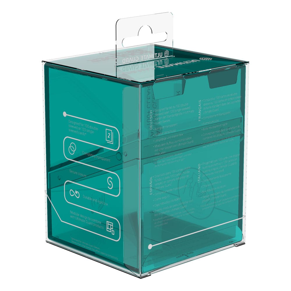 Ultimate Guard Boulder 100+ Clear Malachite Deck-Box, transparent, für 100 Karten.