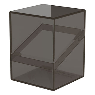 Transparente Ultimate Guard Boulder 100+ Clear Deck-Box in Onyx, ideal zur Kartenaufbewahrung.