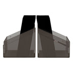 Ultimate Guard Boulder 100+ Clear Onyx Deck-Box, transparent, geöffnet, Karten sichtbar.