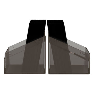 Ultimate Guard Boulder 100+ Clear Onyx Deck-Box, transparent, geöffnet, Karten sichtbar.