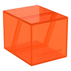 Ultimate Guard Boulder 100+ Clear Deck-Box, transparent, orange, für Kartenaufbewahrung.