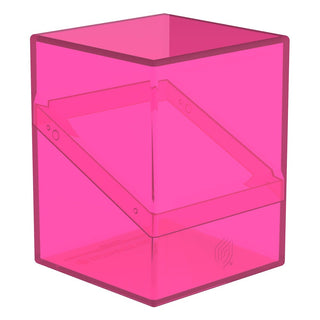 Transparente, pinke Ultimate Guard Boulder 100+ Deck-Box, Rhodonite-Design, für Kartensammlung.