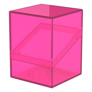 Ultimate Guard Boulder 100+ Clear Rhodonite, transparente Kartenbox, pink, für Kartendecks.