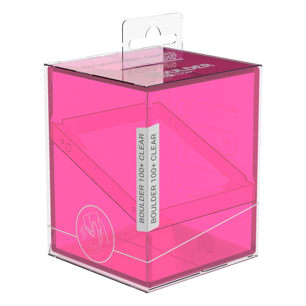 Ultimate Guard Boulder 100+ Clear Rhodonite Deck-Box, transparent, für Kartensammlung.