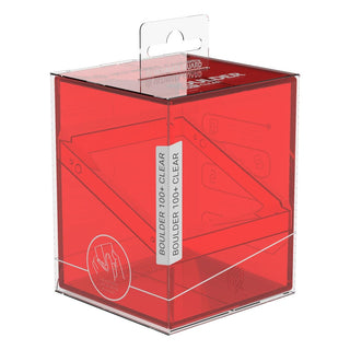 Ultimate Guard Boulder 100+ Clear Ruby Deck-Box, transparent, für Kartenaufbewahrung.