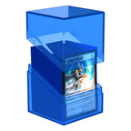 Ultimate Guard Boulder 100+ Clear in Sapphire: stabile Deck-Box für bis zu 100 Karten mit transparentem Design und sichere...