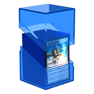Ultimate Guard Boulder 100+ Clear in Sapphire: stabile Deck-Box für bis zu 100 Karten mit transparentem Design und sichere...