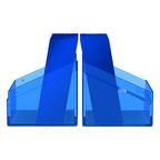 Ultimate Guard Boulder 100+ Clear Sapphire, transparente Deck-Box, geöffnet, zeigt Kartenfächer.