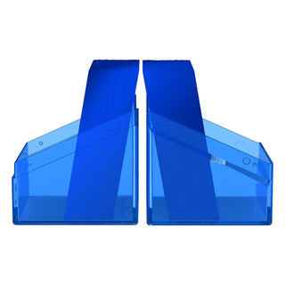 Ultimate Guard Boulder 100+ Clear Sapphire, transparente Deck-Box, geöffnet, zeigt Kartenfächer.