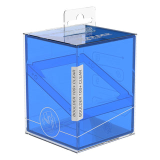 Ultimate Guard Boulder 100+ Clear Deck-Box in transparentem Blau, ideal zur Kartenaufbewahrung.