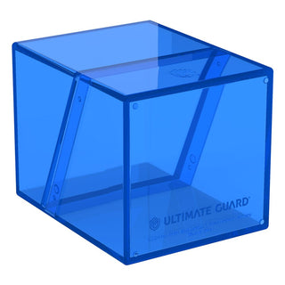 Transparente blaue Deck-Box Ultimate Guard Boulder 100+ für Kartenaufbewahrung.