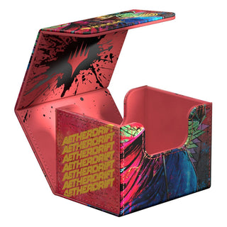 Ultimate Guard Sidewinder 100+ Xenoskin Deck-Box, buntes Design, offen, für Magic: The Gathering Karten.