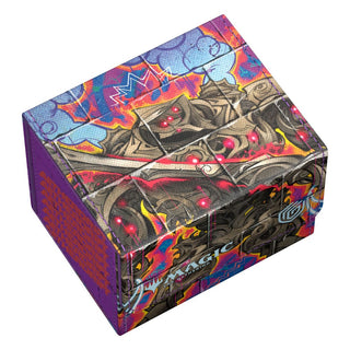 Ultimate Guard Sidewinder 100+ Xenoskin Deck-Box mit buntem "Aetherdrift" Design für Magic: The Gathering.