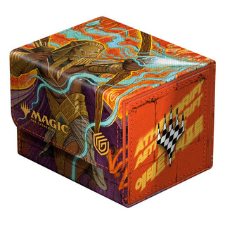 Ultimate Guard Sidewinder 100+ Xenoskin Deck-Box mit farbigem Magic: The Gathering "Aetherdrift" Design.