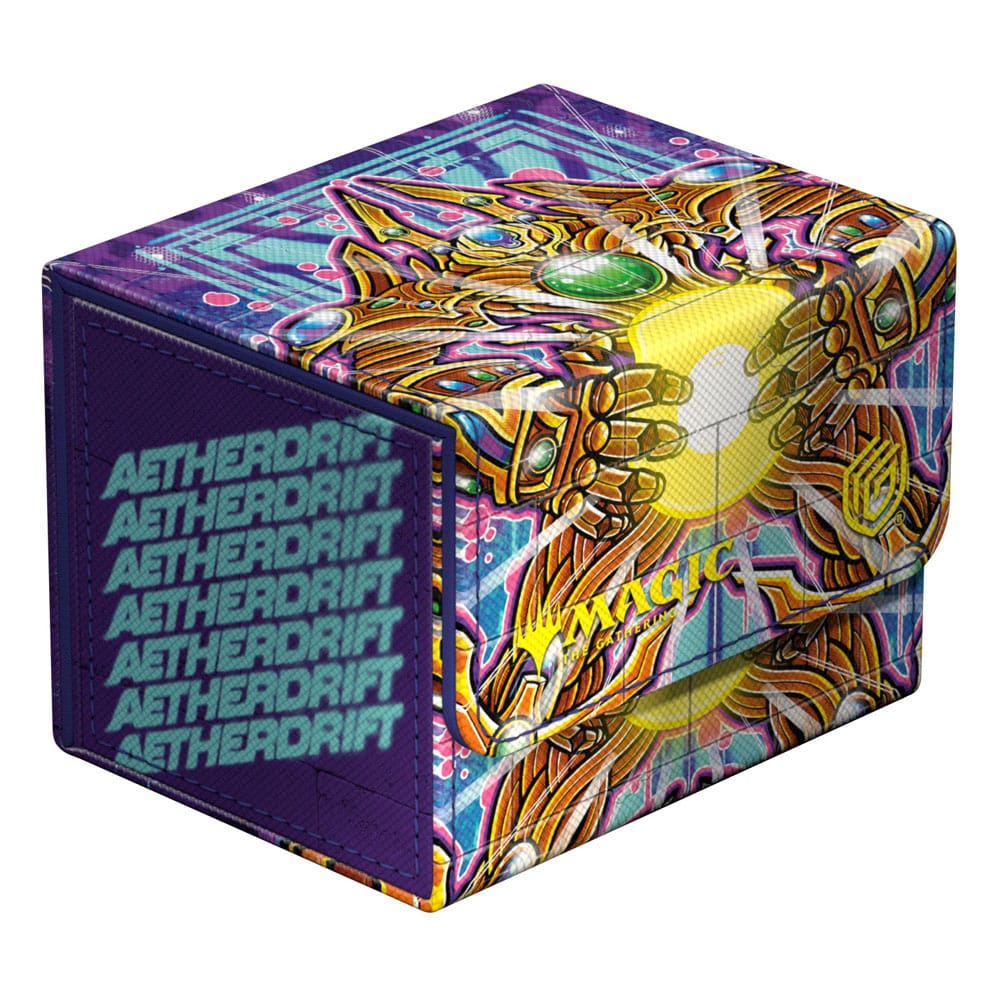 Ultimate Guard Sidewinder 100+ Xenoskin Deck-Box mit buntem "Aetherdrift" Magic: The Gathering Design.