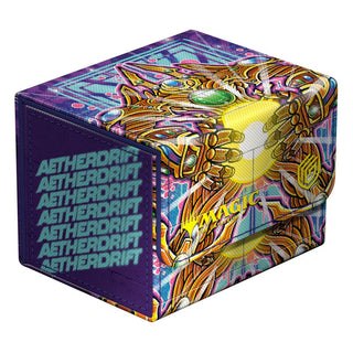 Ultimate Guard Sidewinder 100+ Xenoskin Deck-Box mit buntem "Aetherdrift" Magic: The Gathering Design.