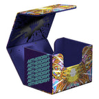 Ultimate Guard Sidewinder 100+ Xenoskin Deck-Box, Aetherdrift Design, geöffnet, für Magic: The Gathering Karten.